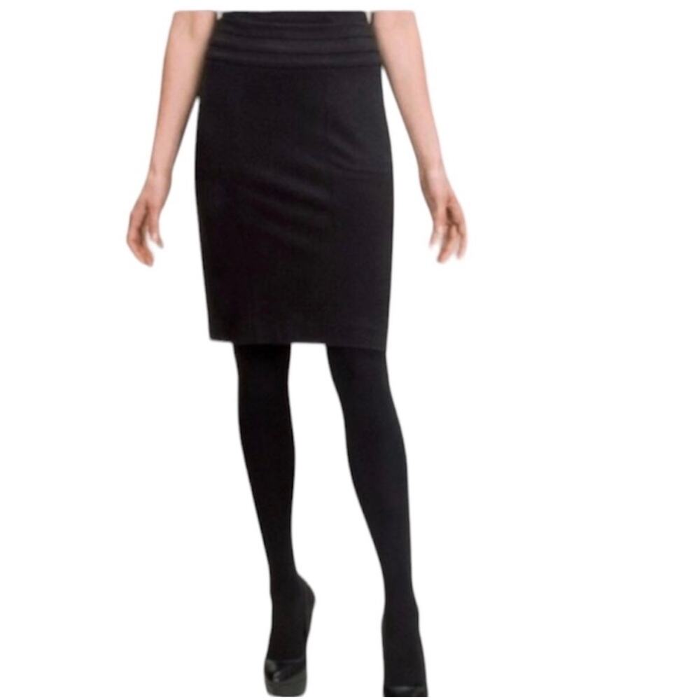 Cabi Women’s black pencil skirt, Miranda ponte knit, black, #505, Size 8